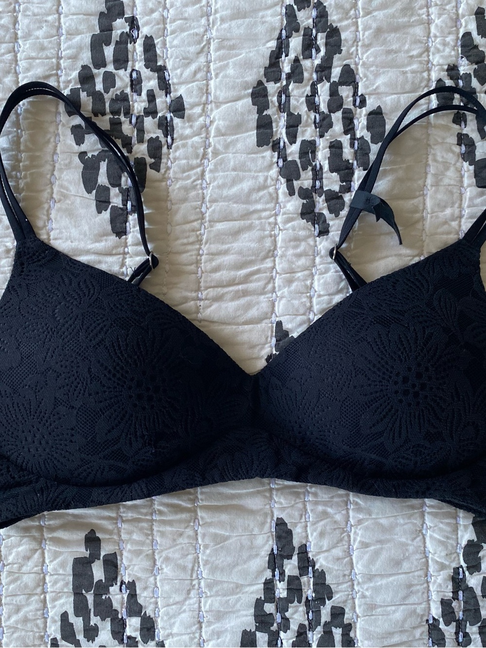 Aerie Sunnie Bloom Lace Wireless Push Up Bra